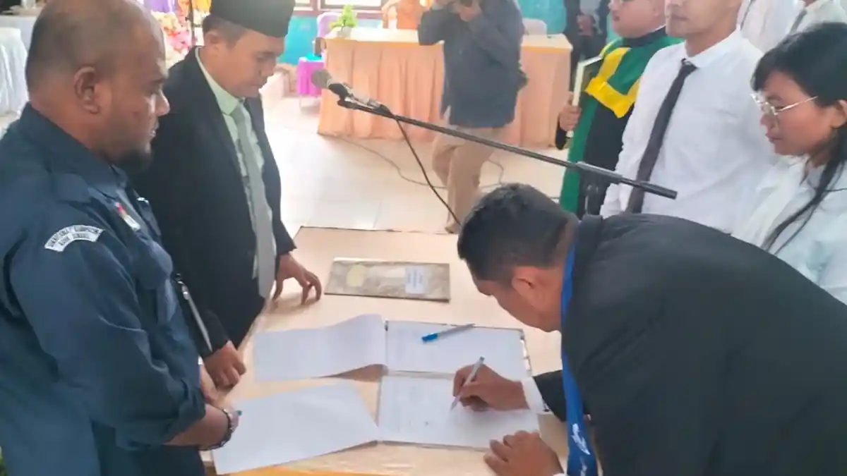 Lantik Panitia Pemungutan Suara Pemilu 2024, Ketua KIP Aceh Singkil Ingatkan Satu Hal