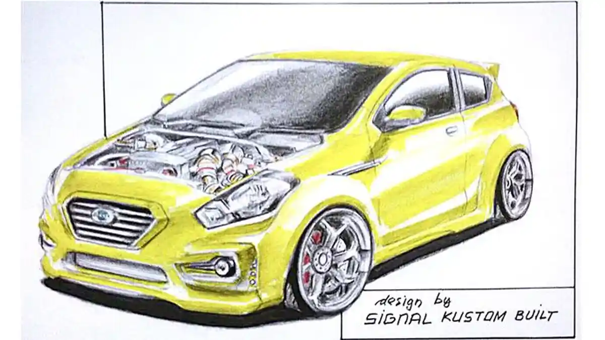 Wow Keren! Tranformasi Datsun GO 2-Pintu dan Implan Mesin GT-R
