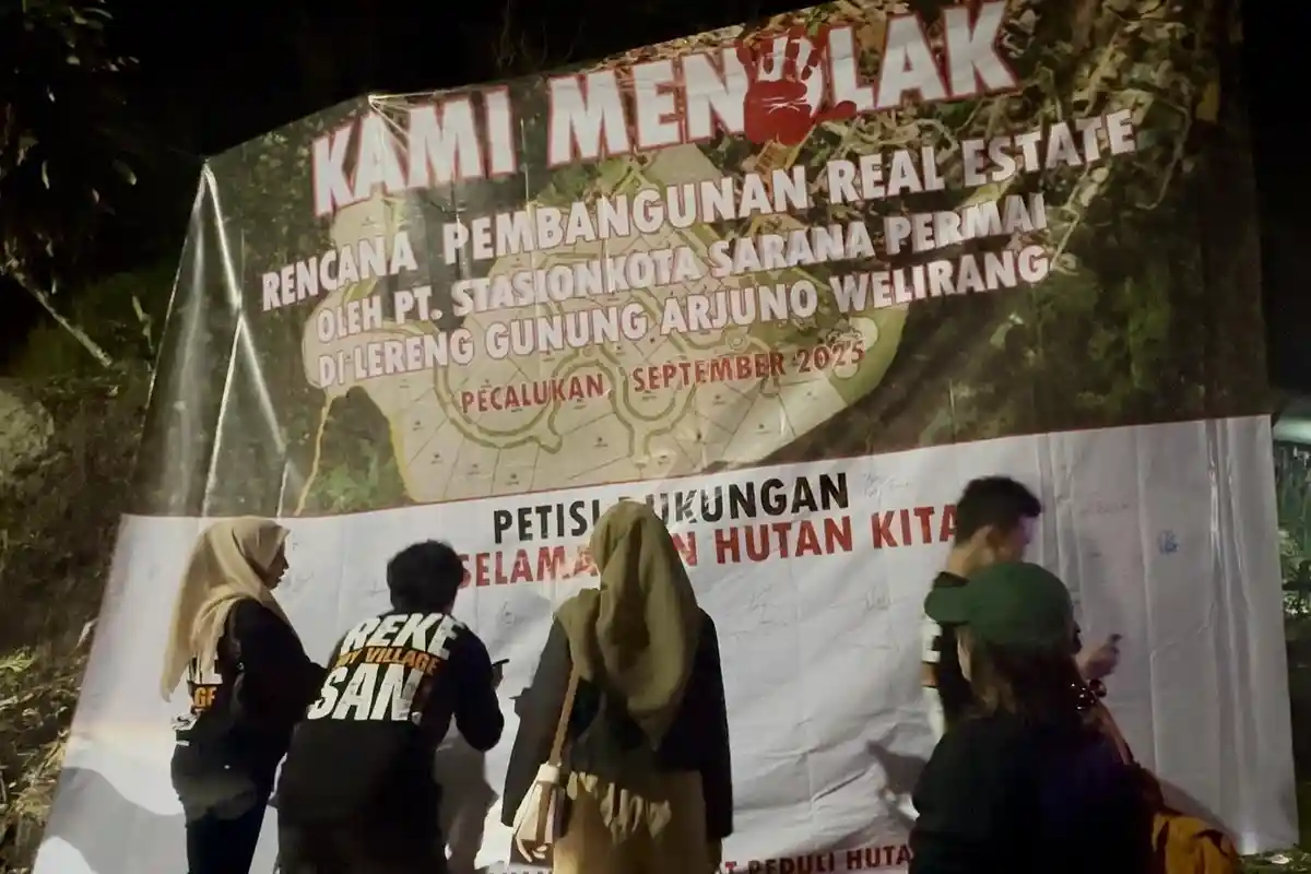 Ribuan Warga Tandatangan Petisi Tolak Pembangunan Real Estate di Lereng Arjuno-Welirang Pasuruan