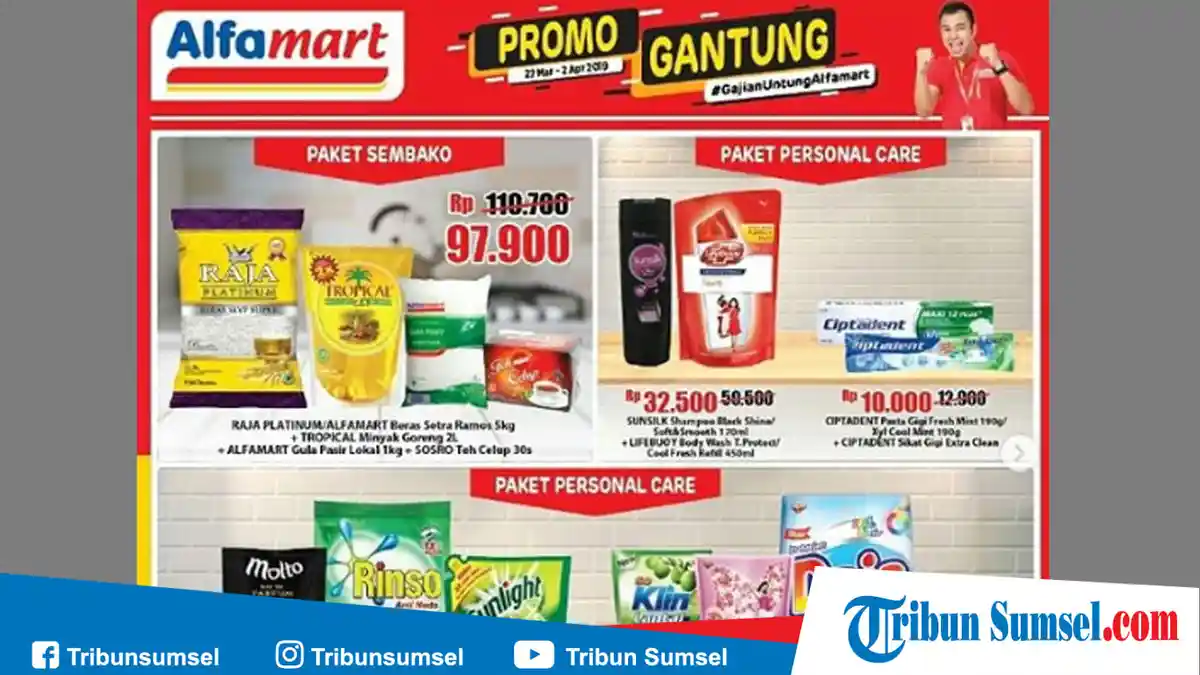Promo Alfamart Gantung 27 Maret - 2 April 2019, Ada Paket Sembako Murah Rp 97.900