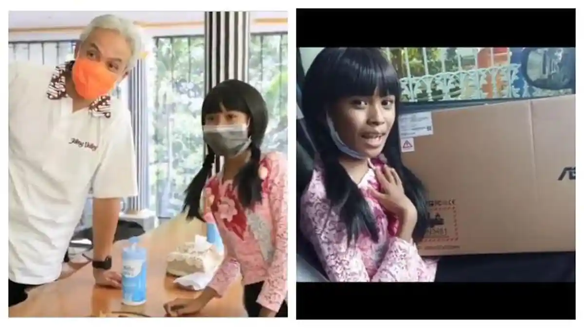 Curhat ke Ganjar Pranowo Bawa Nasi Jagung, Bunga Salsabila Pulang Bawa Laptop