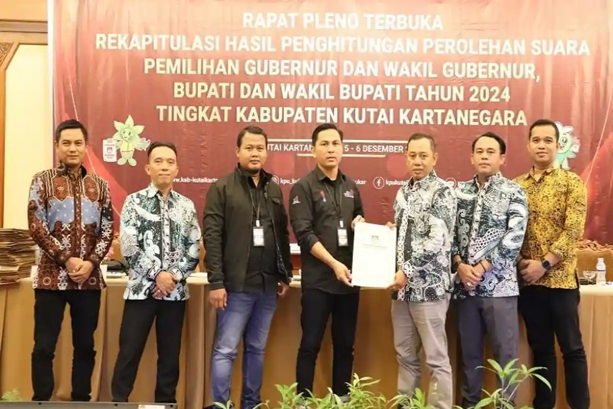 Hasil Rekapitulasi KPU di Pilkada Kukar 2024, Paslon Edi-Rendi Menang 68,5 Persen