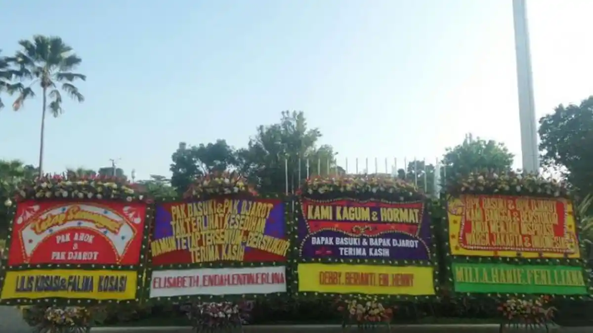 Ahok Bingung Cara Mengerem Kiriman Karangan Bunga, Ini yang akan Dilakukannya