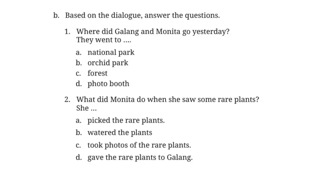 Kunci Jawaban Bahasa Inggris Kelas 9 Halaman 83: Poin B Answer Questions
