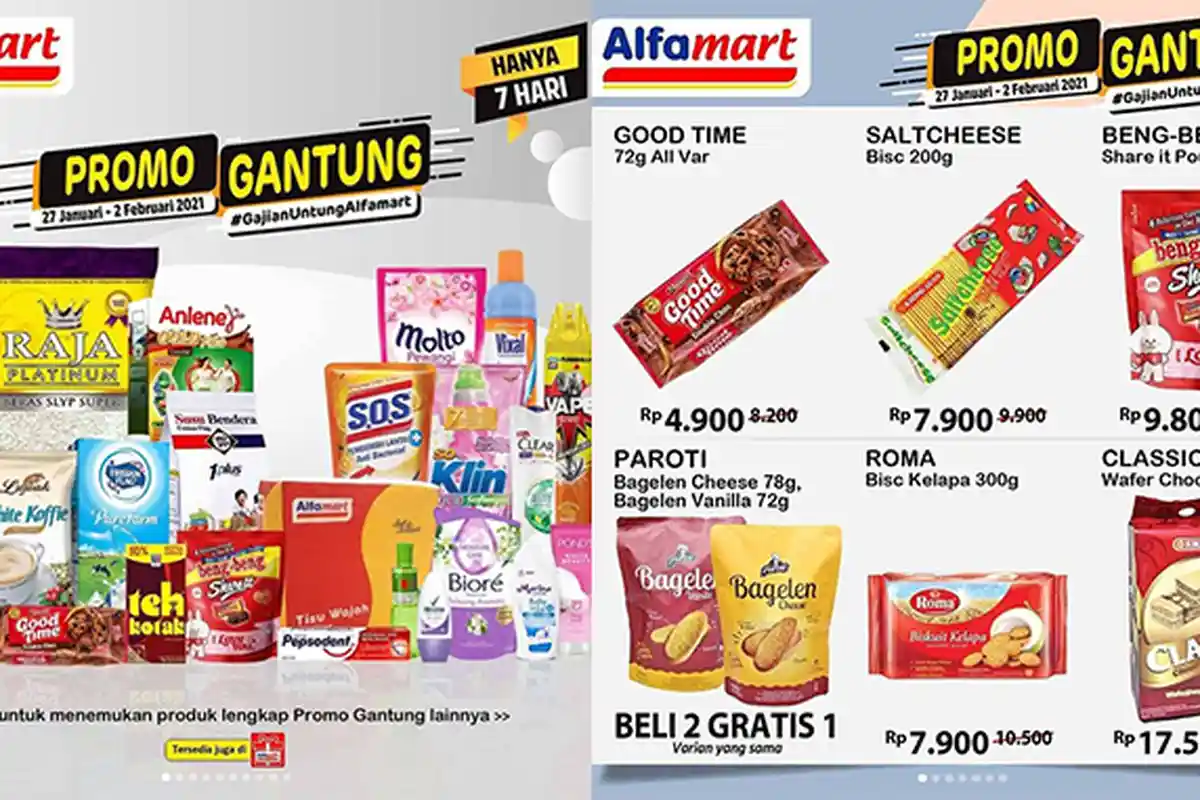 Promo Gantung Alfamart Berlangsung Selama 7 Hari, Minyak Goreng Hingga Snack Beli 2 Gratis 1