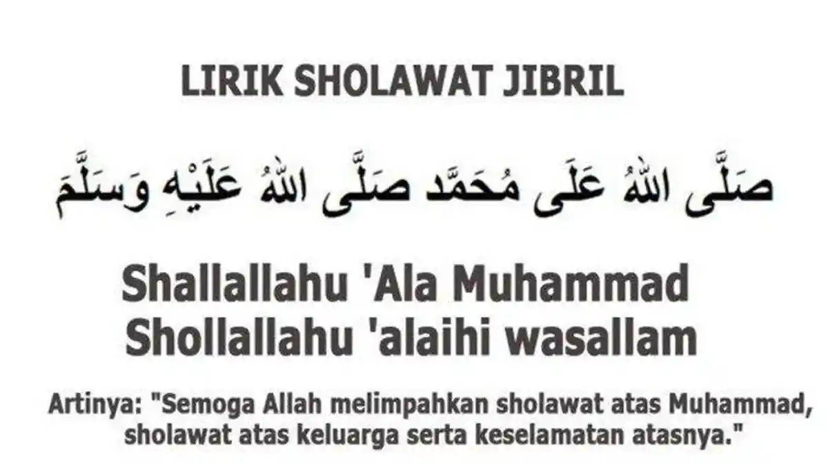 Teks Sholawat Jibril PDF Lengkap Arab, Latin dan Artinya, Silakan Download