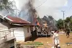 Kebakaran di Desa Batu Raja Baru Kabupaten Empat Lawang, Sebanyak 4 Rumah Warga Terdampak