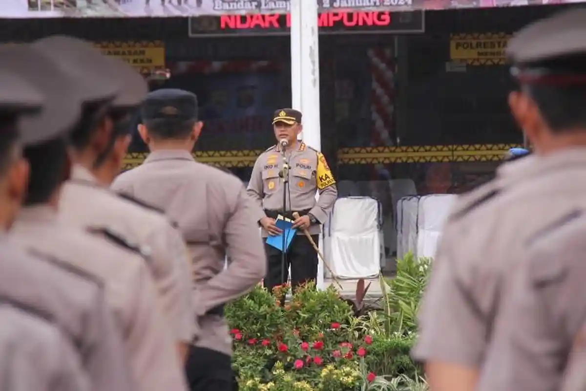 95 Personel Polresta Bandar Lampung Naik Pangkat