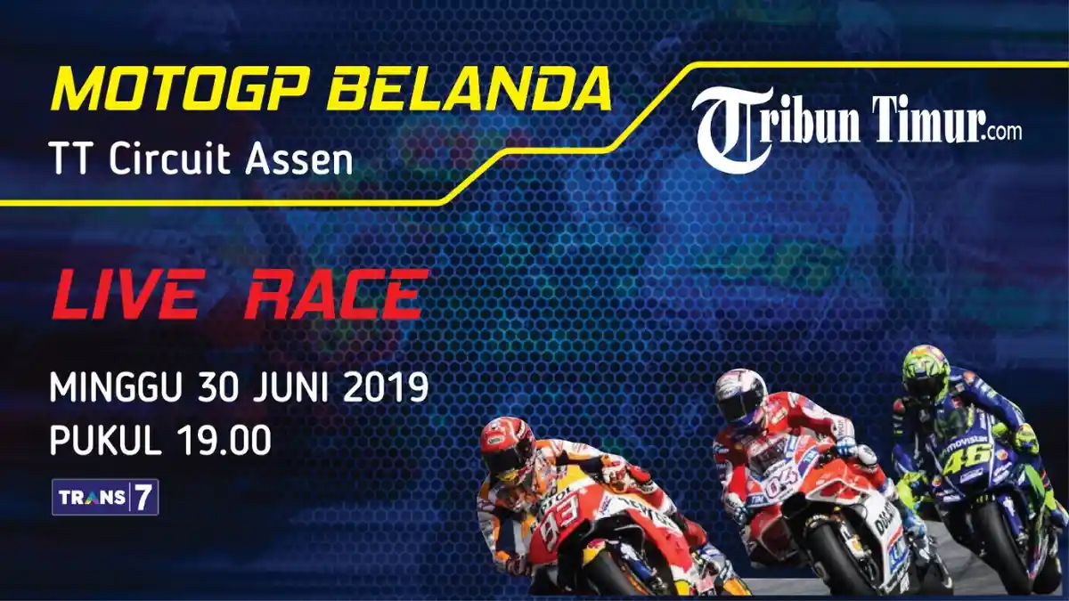 Jadwal Lengkap MotoGP 2019 Seri ke-8 Live Trans7: Alex Rins Dambakan Persaingan Sengit di Belanda