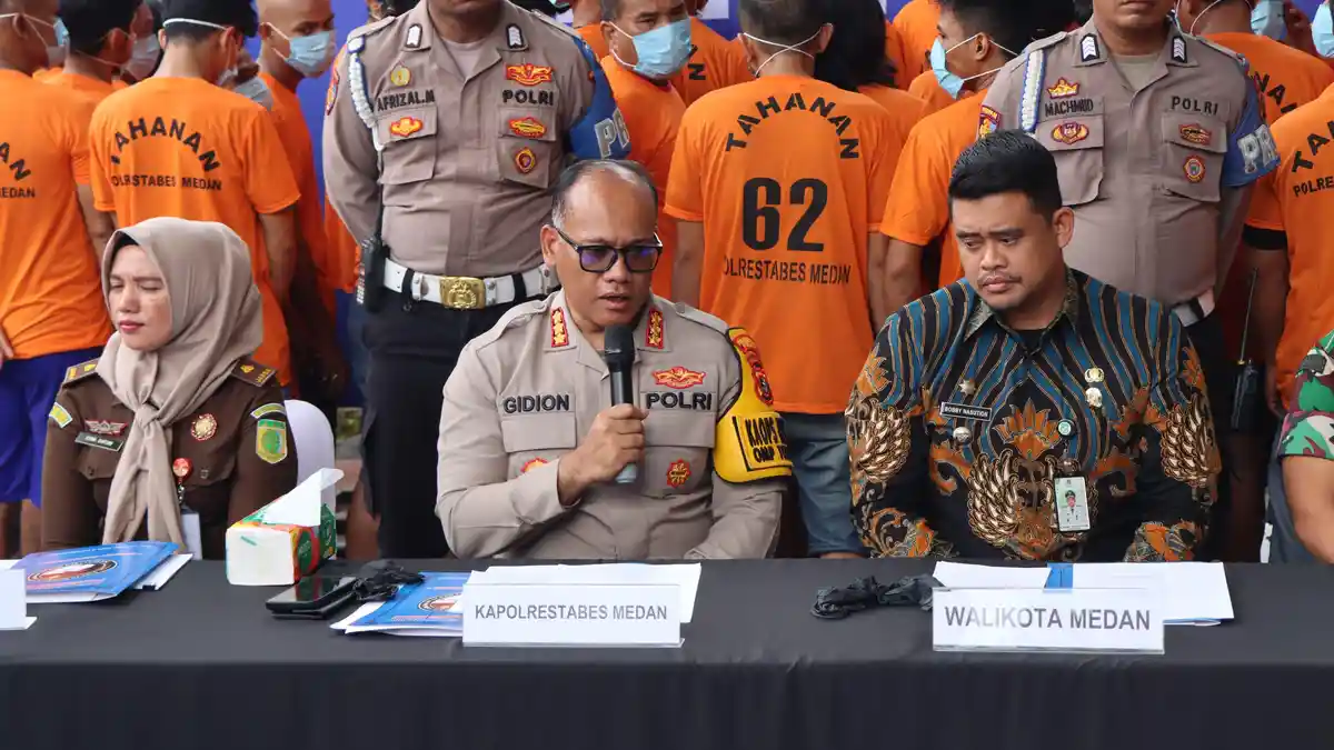 Polrestabes Medan Ungkap 45 Kasus Narkoba Sepanjang Januari 2025