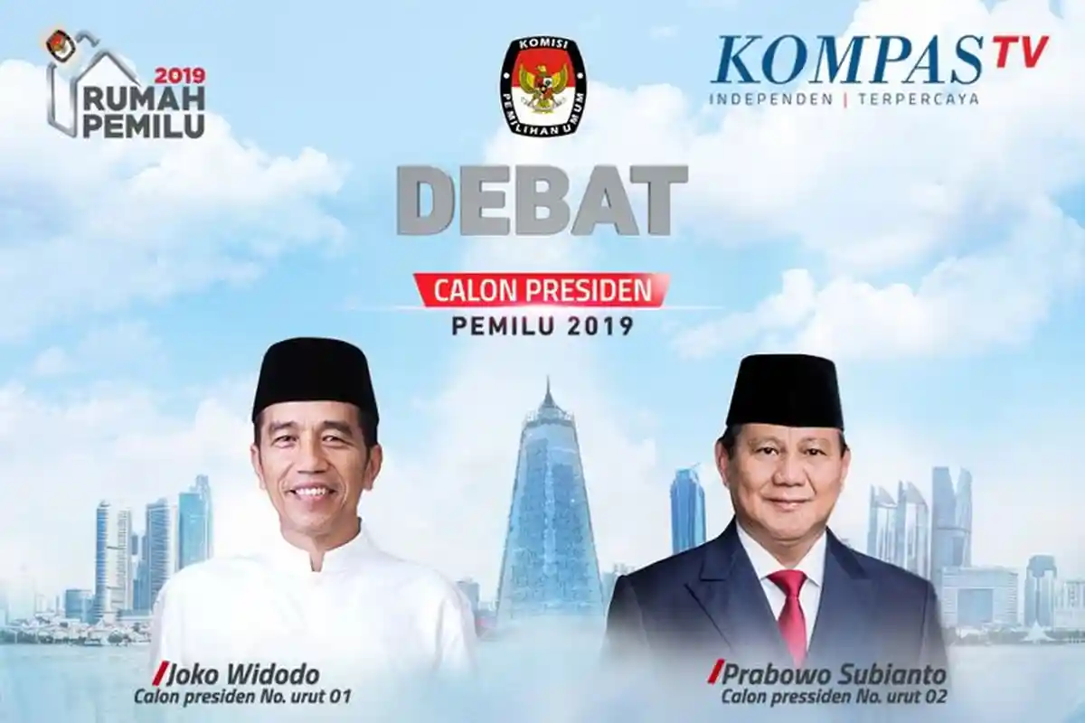 LINK Live Streaming Debat Capres 2019, Ayo Tonton Jokowi vs Prabowo