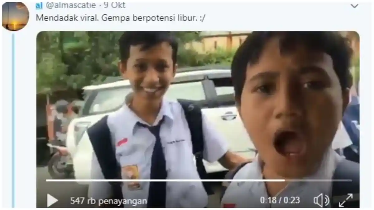 Bukannya Panik, Ekspresi Bocah SMP di Ambon Ini Malah Girang Gempa Berpotensi Libur Sekolah