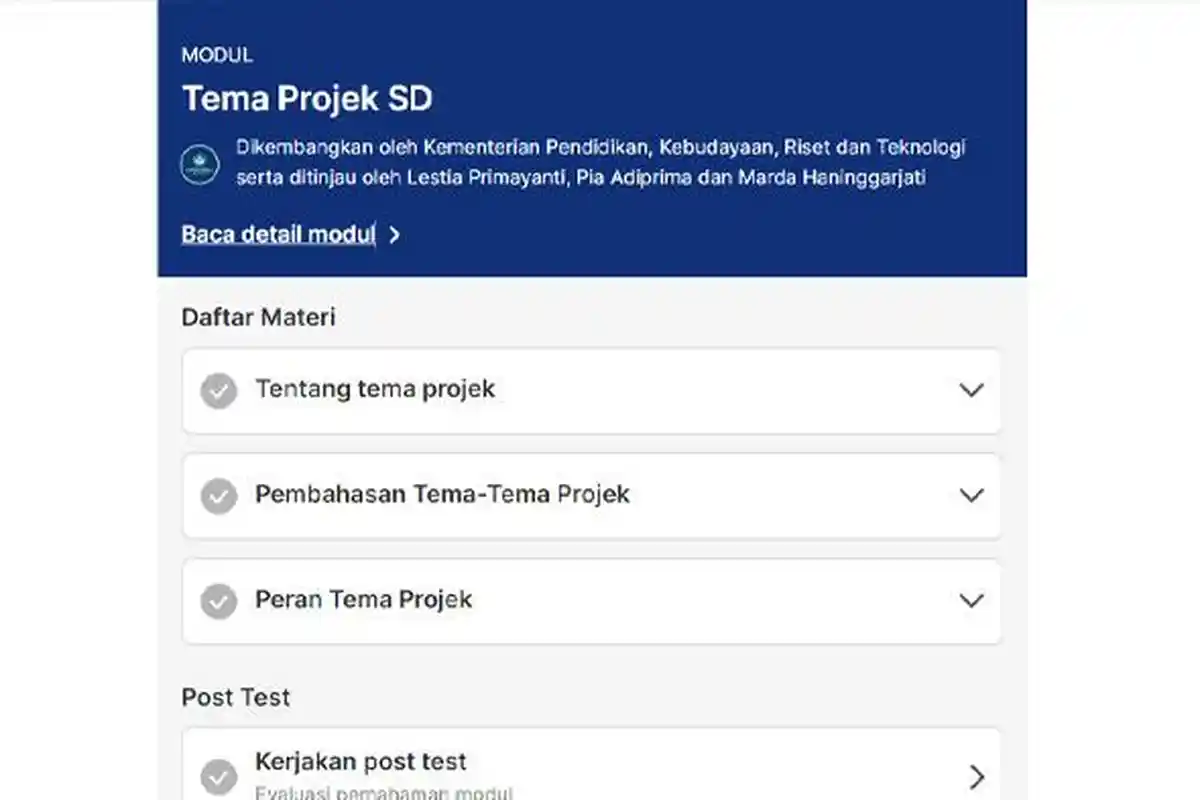 Kunci Jawaban Post Test Projek Penguatan Profil Pelajar Pancasila SD/Paket A Modul 2 PMM 2024!