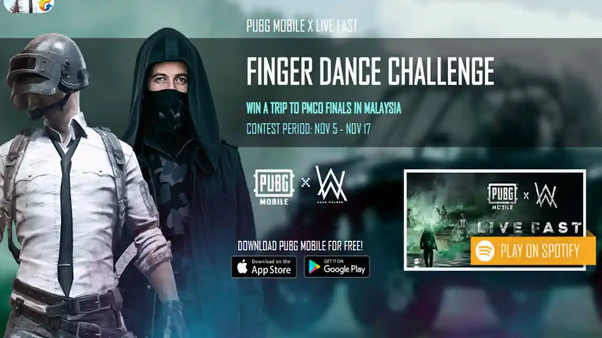 Download Lagu Alan Walker X PUBG Mobile - Live Fast MP3, Event Baru PUBG Finger Dance Challenge
