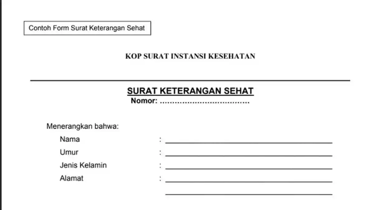 Contoh Format Surat Keterangan Sehat untuk Daftar CPNS Kemenkumham 2023, Ini Link Downloadnya