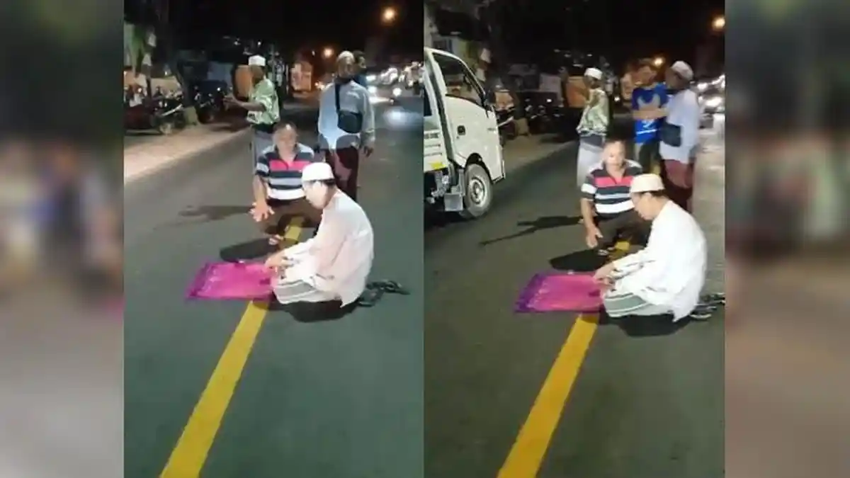 Identitas Pria yang Salat di Tengah Jalan Manyar Gresik Terkuak, Asal Lamongan, Diduga Depresi