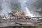 Diduga Lupa Padamkan Bara Api, Rumah Warga di Beduai Sanggau Hangus Terbakar