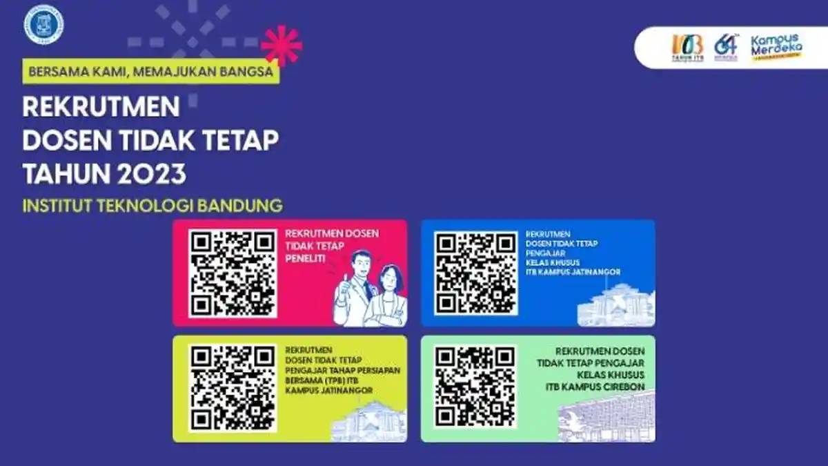 ITB Buka Lowongan Kerja Dosen Tidak Tetap, Simak Syarat dan Besaran Gajinya