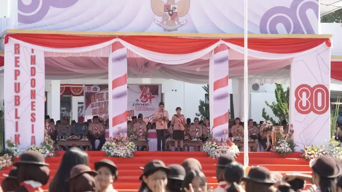 Wali Kota Bitung Hengky Honandar Pimpin Upacara HUT Ke-64 Pramuka, Singgung Indonesia Emas 2045
