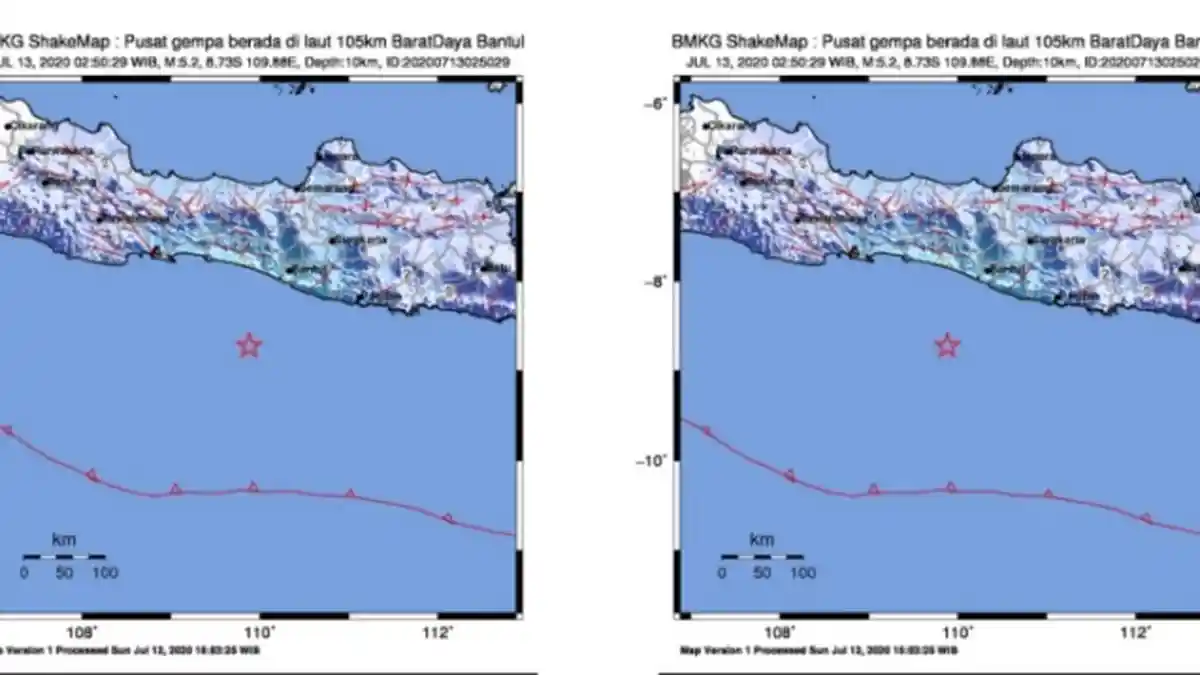BMKG: Gempa Hari Ini Magnitudo 5,2 Berpusat di Bantul, Getaran Terasa hingga Yogyakarta dan Pacitan