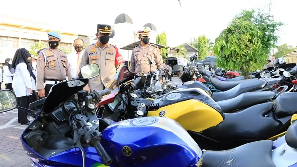 35 Sepeda Motor Knalpot Brong Diamankan Polresta Banda Aceh