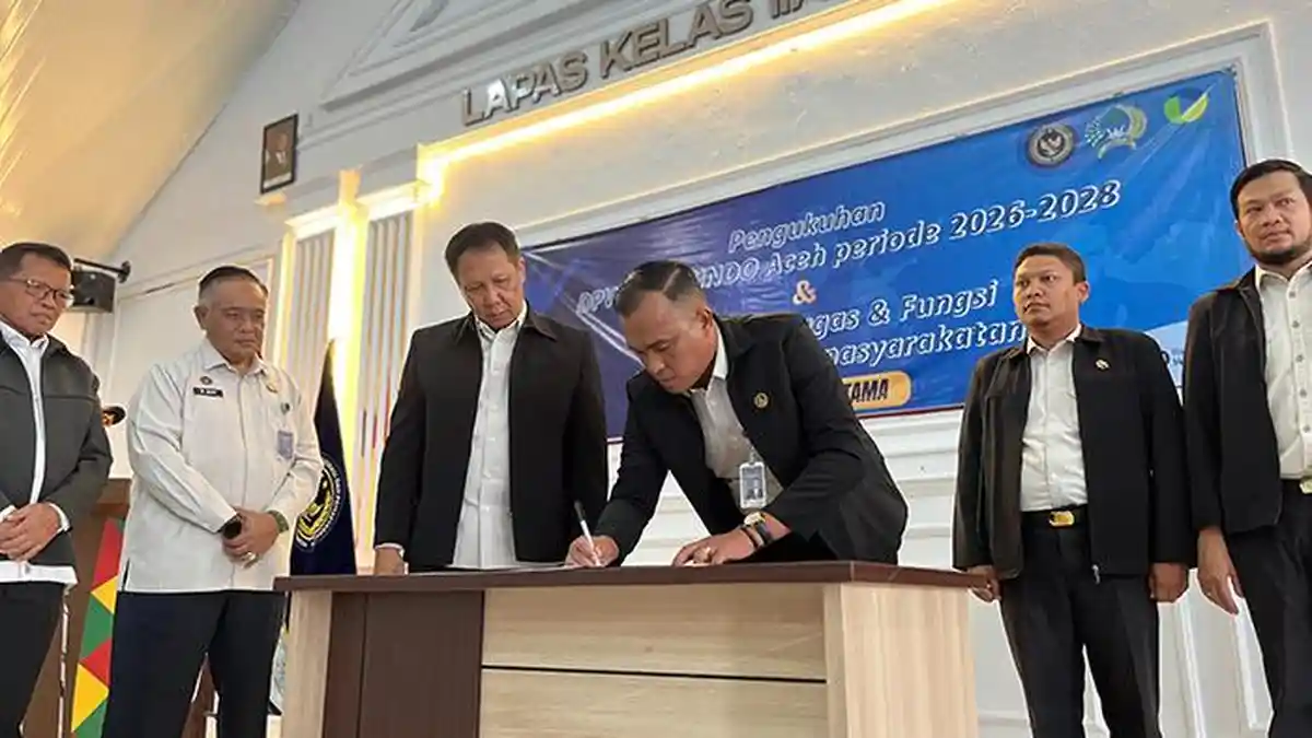 Kanwil Ditjenpas Aceh Kukuhkan Pengurus Ipkemindo Aceh Periode 2026–2028