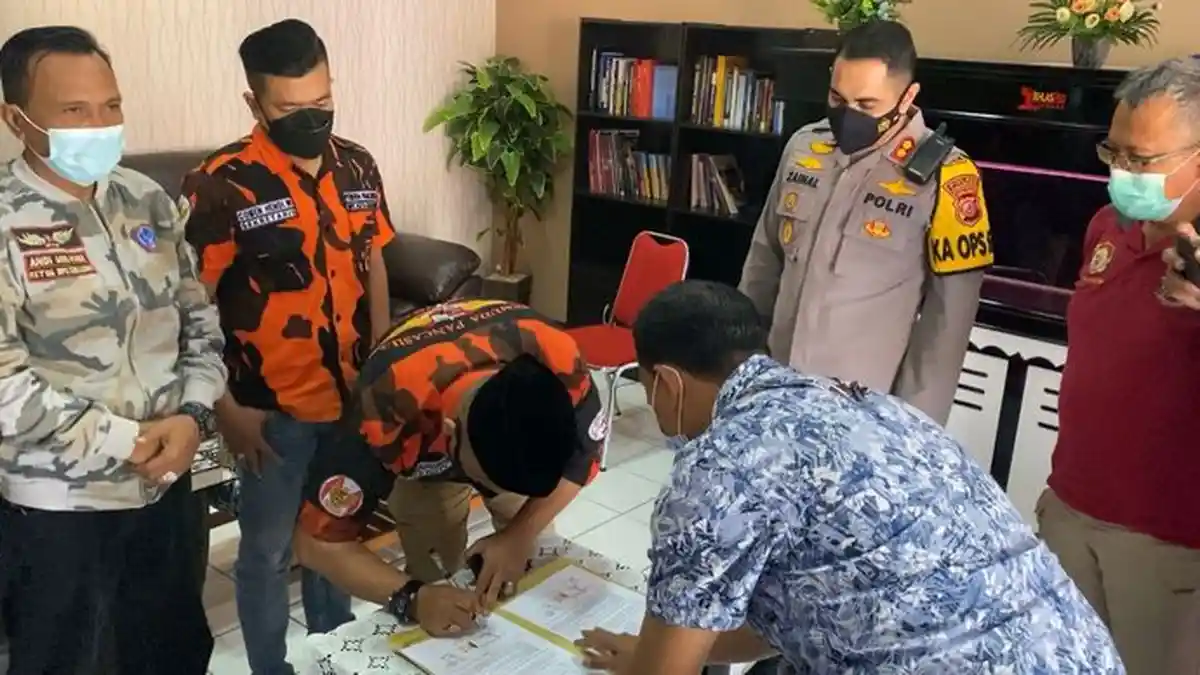 Polres Sukabumi Kota Pertemukan BPPKB dan Pemuda Pancasila, Agar Suasana Kondusif Pasca Bentrok