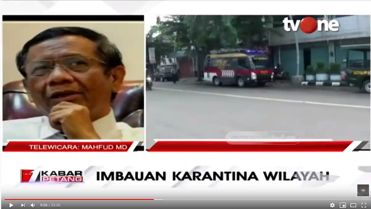 Mahfud MD Sebut Seruan Lockdown dari Kelas Atas: Tingkat Bawah pada Menangis