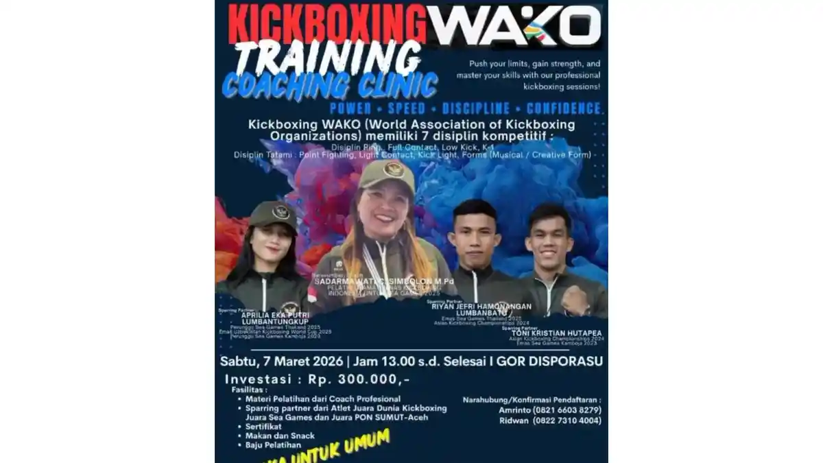 KBI Medan Gelar Kickboxing WAKO Training Coaching Clinic, Hadirkan Atlet Juara Dunia dan SEA Games