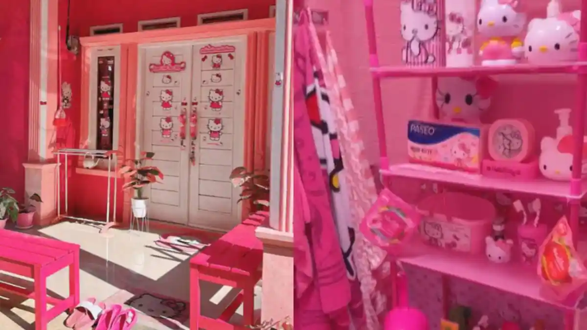 The Real Rumah Hello Kitty, Wanita Pamer Hunian Serba Pink, Heran Kenapa Malah Dicibir