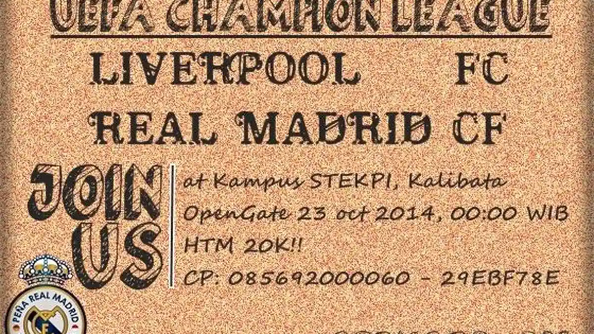 PRMI Jakarta Nobar Liverpool Versus Real Madrid