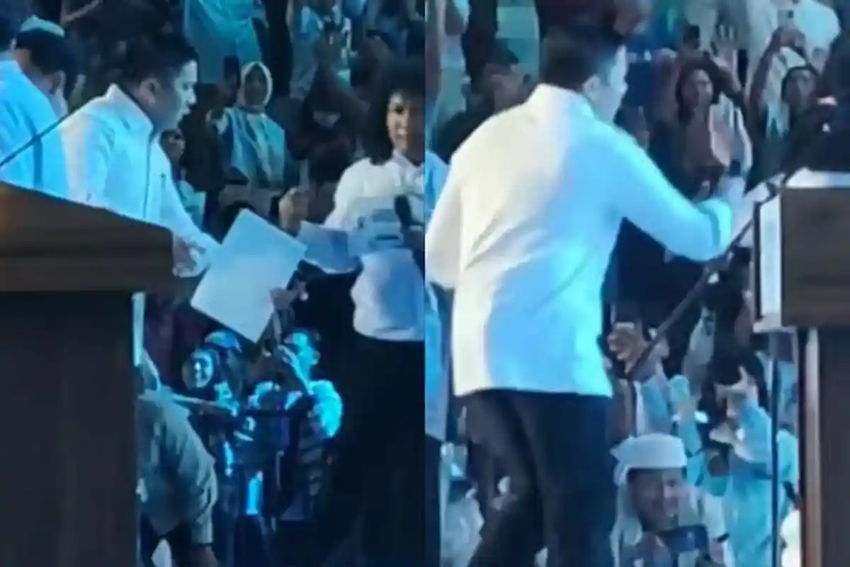 Aksi Marshel Widianto saat 1 Panggung Sama Prabowo Jadi Sorotan, Ditegur Mayor Teddy, Gibran Minggir