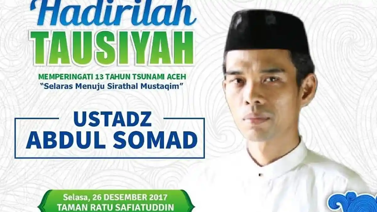 Ditolak di Hongkong, Ustaz Abdul Somad Isi Tausiyah Peringatan 13 Tahun Tsunami di Banda Aceh