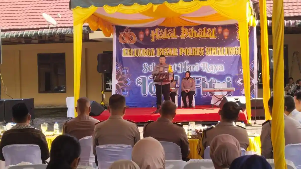 Sukses Jalankan Ops Ketupat, Kapolres Simalungun Apresiasi Kinerja Persone dan Gelar Halal Bihalal