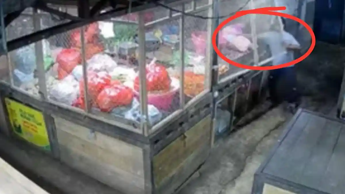 Viral! Pencurian 2 Karung Bawang Terekam CCTV di Pasar Segiri Samarinda