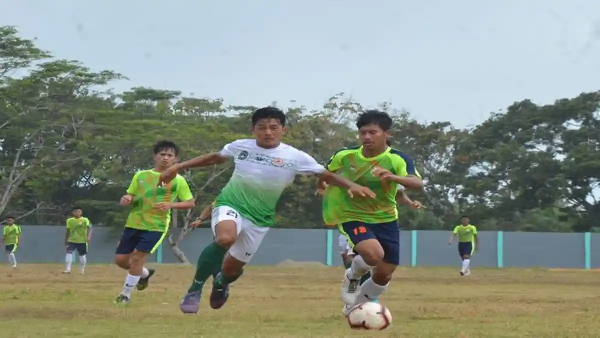 Tim Sepakbola Porwil Sumsel Bermain Imbang atas Tim Sumut