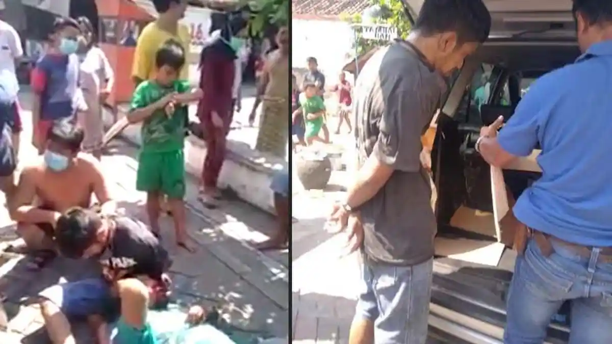 Identitas Dua Jambret yang Babak Belur Dihajar Warga Gayungan Surabaya