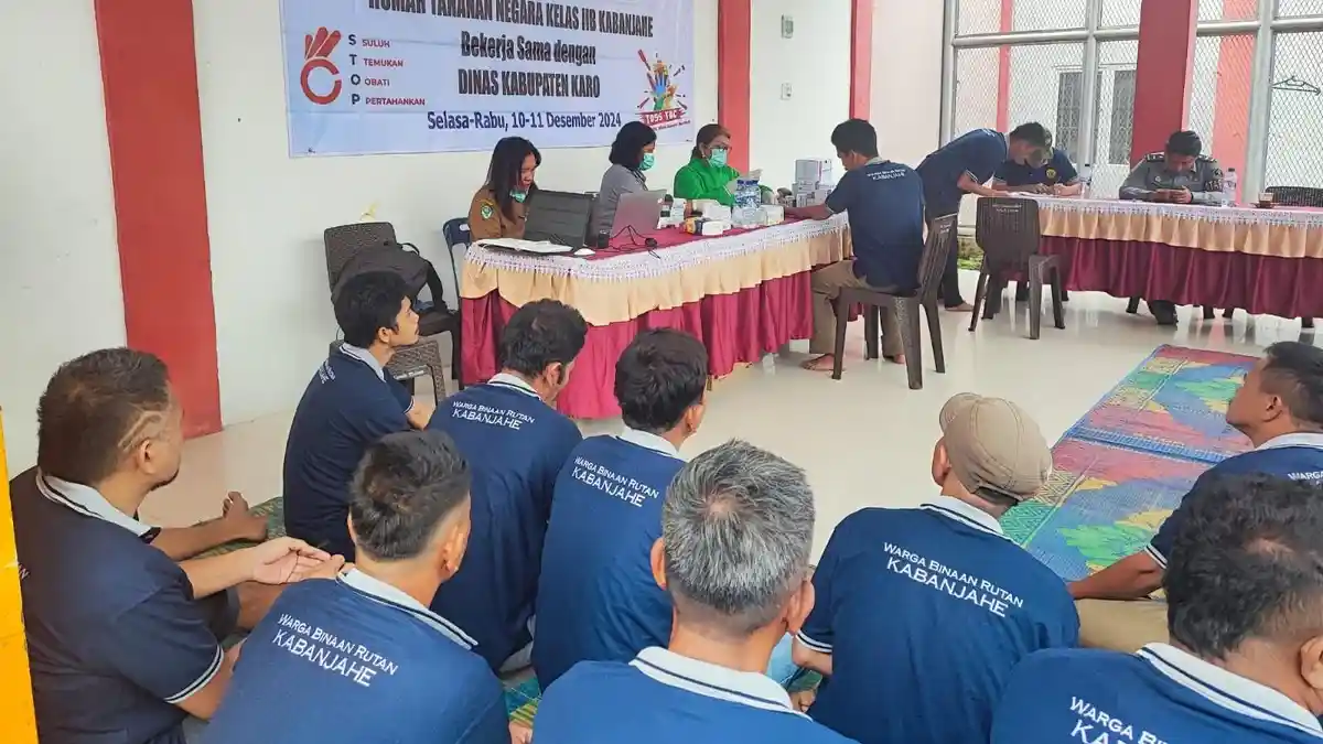 Gandeng Dinkes Kabupaten Karo, Rutan Kabanjahe Lakukan Screening TB, HIV, dan IMS bagi Warga Binaan