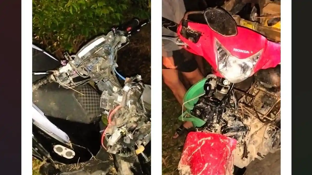 Adu Banteng Revo vs Vario di Polman, Pengendara Motor Dilarikan ke Puskesmas Mapilli