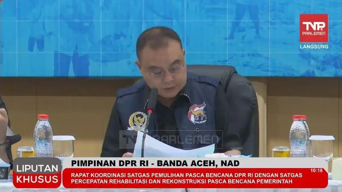 Dipimpin Dasco, Satgas Pemulihan Bencana DPR dan Pemerintah Kembali Gelar Rakor di Aceh