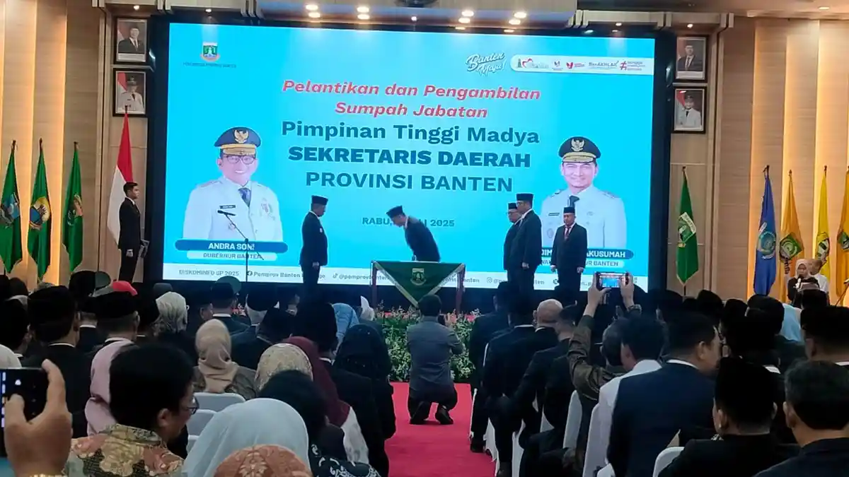BREAKING NEWS! Deden Apriandhi Hartawan Resmi Dilantik Jadi Sekda Banten, Ini Pesan Andra Soni