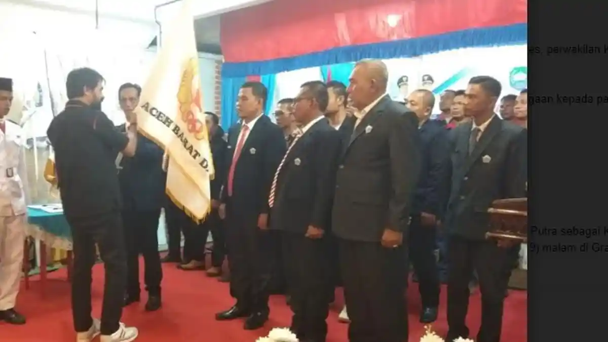 Saat Lantik Pengurus KONI Abdya, Mualem Nyatakan Maju Jadi Calon Gubernur Aceh 2022-2027