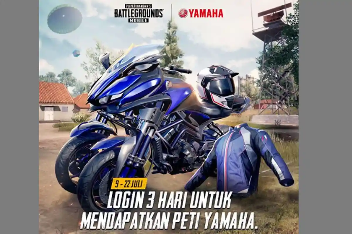 Cara Mendapatkan Helm dan Skin Yamaha di PUBG Mobile, Gratis Skin Motor MWT-9, Helm dan Jaket