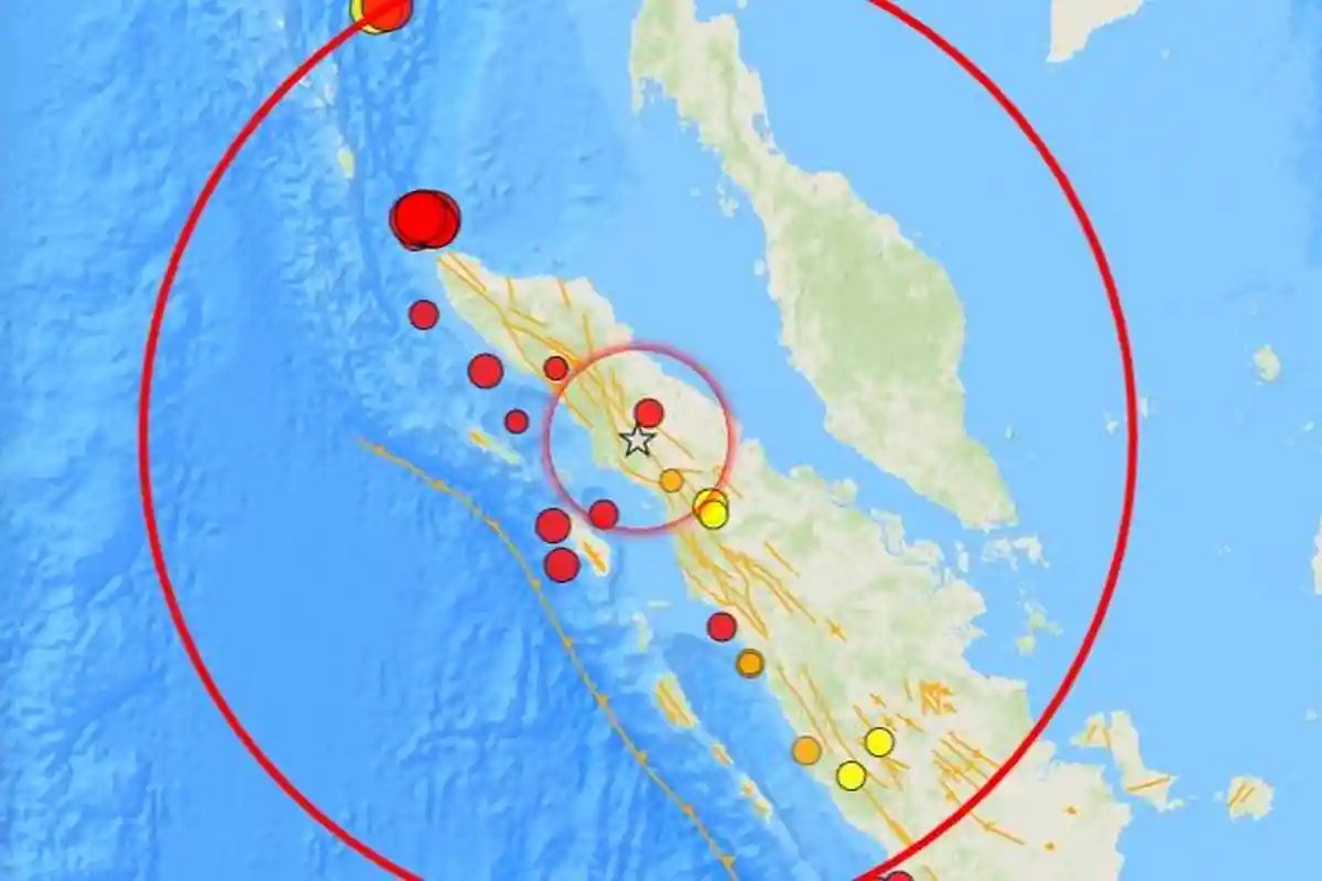 Gempa Bumi Terkini dengan SR 2,3 Menguncang Wilayah Sumatra, Indonesia BMKG: Kedalaman 10Km