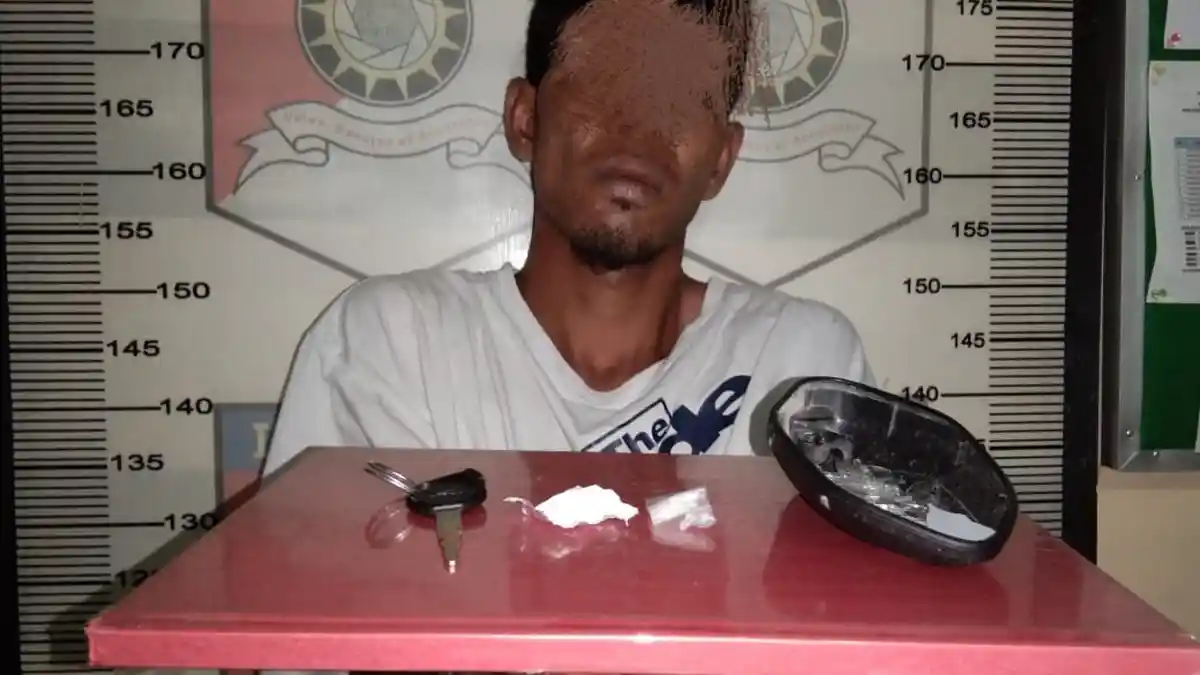 Sembunyikan Sabu di Spion, Boy Dibekuk Polsek Kejuruanmuda