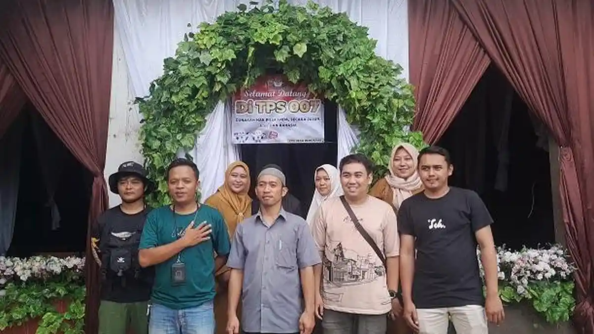 BEGINI Penampakan TPS Pemilu 2024 di Desa Bendasari Ciamis dengan Konsep Wedding