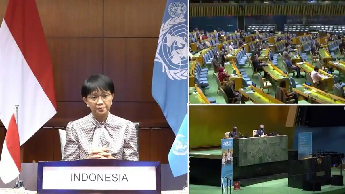 Beri Sambutan pada Peringatan 75 Tahun PBB, Menlu RI Ingatkan Pentingnya Kerjasama Multilateral