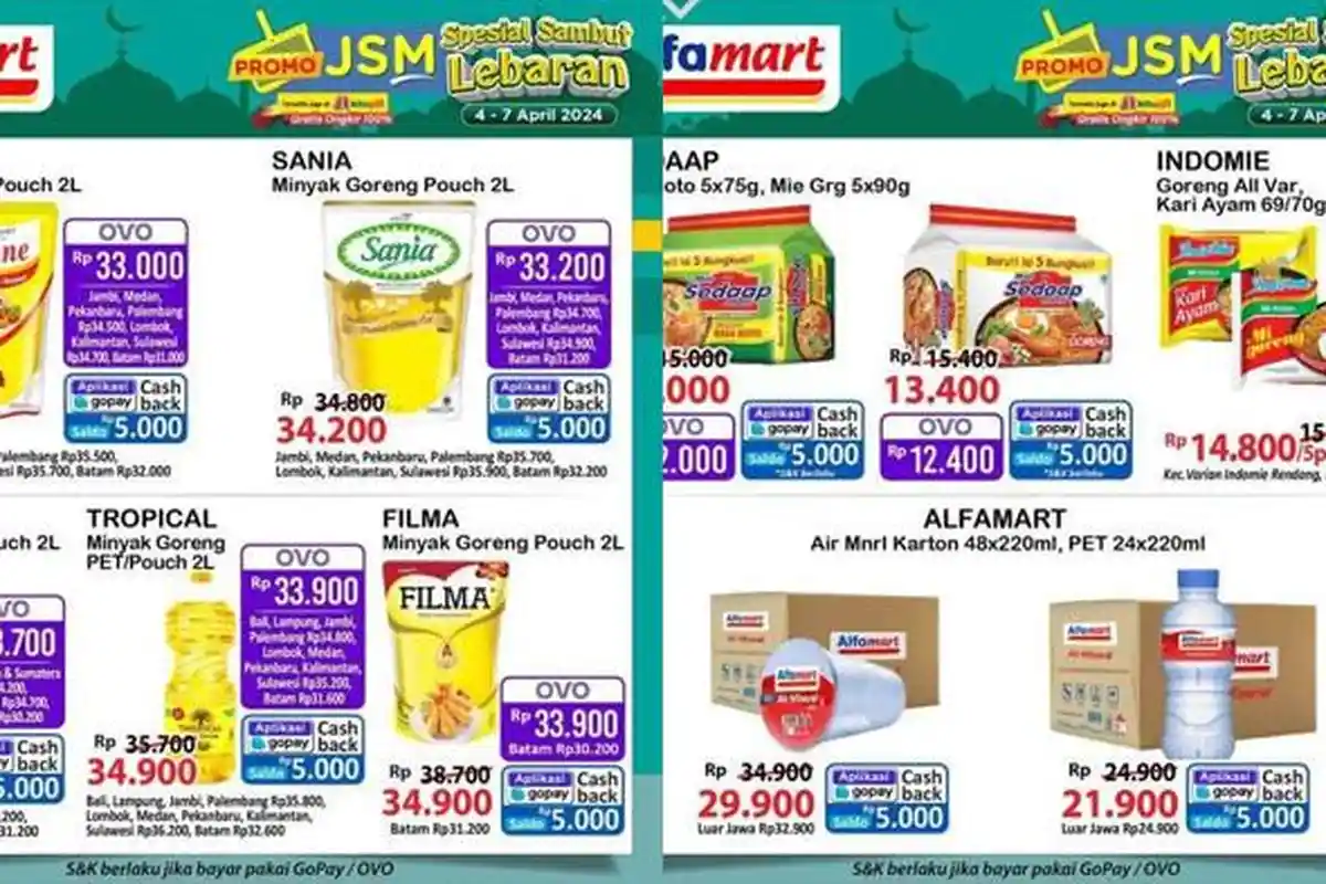 Link Katalog Promo JSM Alfamart Hari Ini Sabtu 6 April 2024: Diskon Marjan, Filma, Tango, Merries