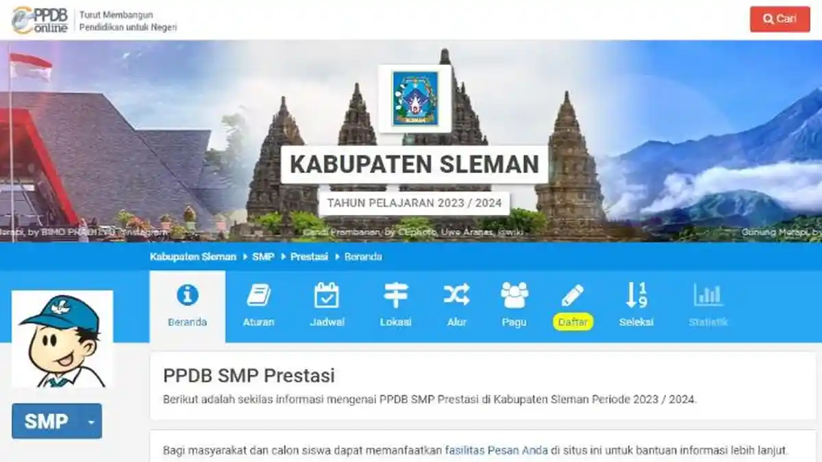 PPDB SMP Kabupaten Sleman 2023 Jalur Prestasi: Jadwal, Syarat, Cara Daftar