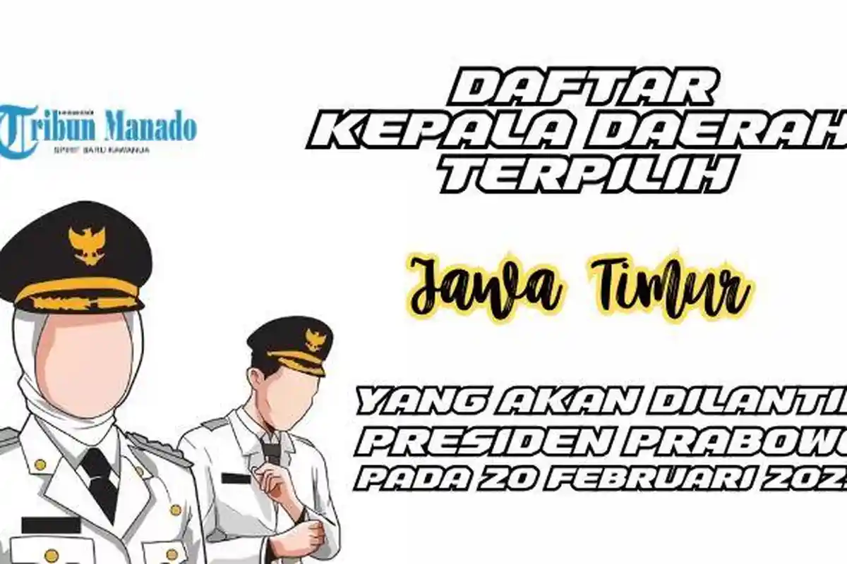 Daftar Lengkap 22 Kepala Daerah di Jawa Timur yang Akan Dilantik Prabowo pada 20 Februari 2025